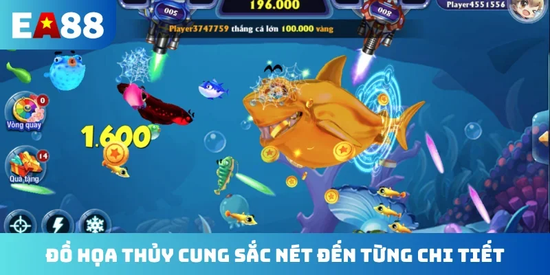 Đồ họa thủy cung sắc nét đến từng chi tiết