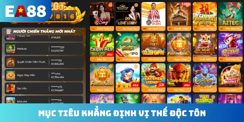 Mục tiêu khẳng định vị thế độc tôn